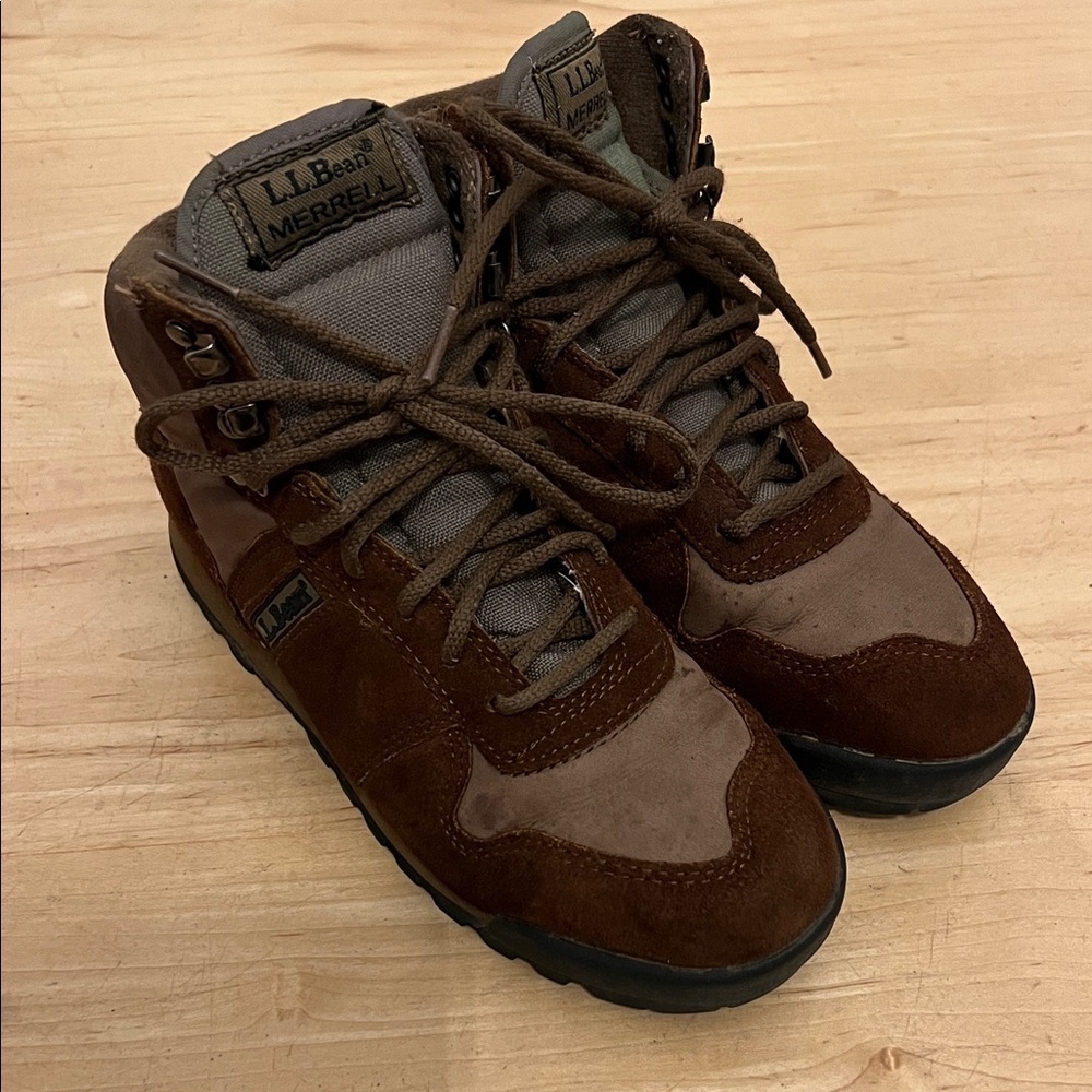 VTG LL Bean // Merrill Collab Dark Brown Hiking Boots